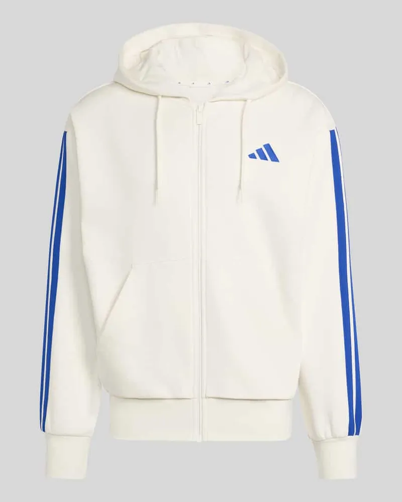 adidas Regular Fit Sweatjacke mit Logo Print Offwhite