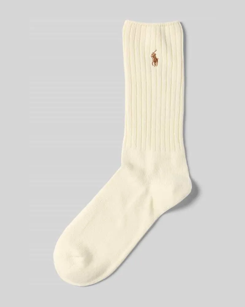 Ralph Lauren Socken mit Label-Stitching Offwhite