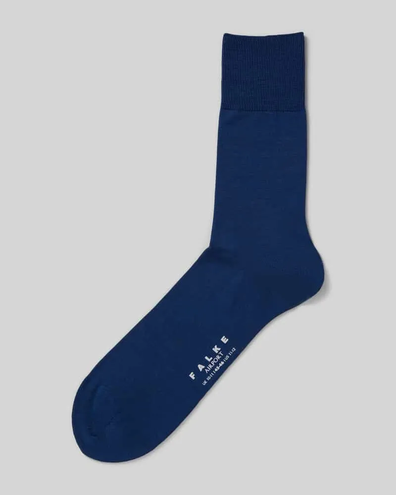 Falke Socken mit geripptem Abschluss Dunkelblau