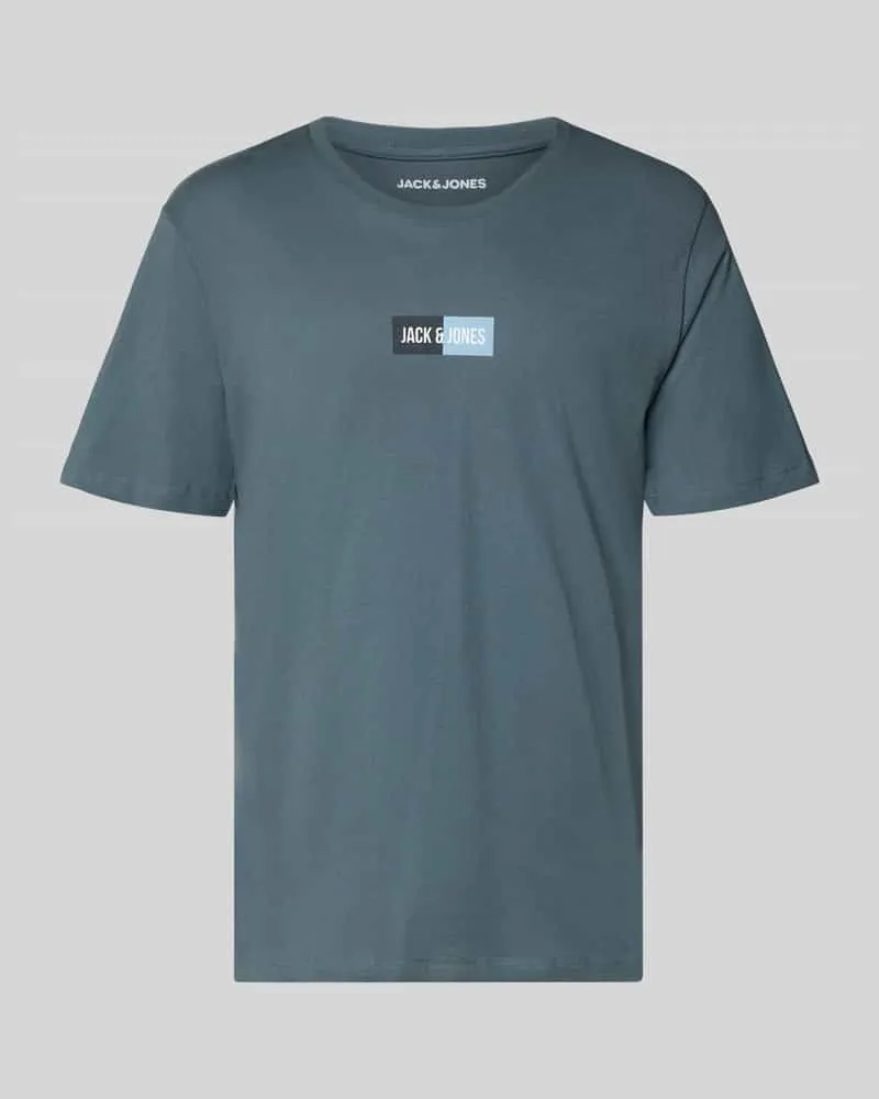 Jack & Jones T-Shirt mit Label-Print und Rundhalsausschnitt 