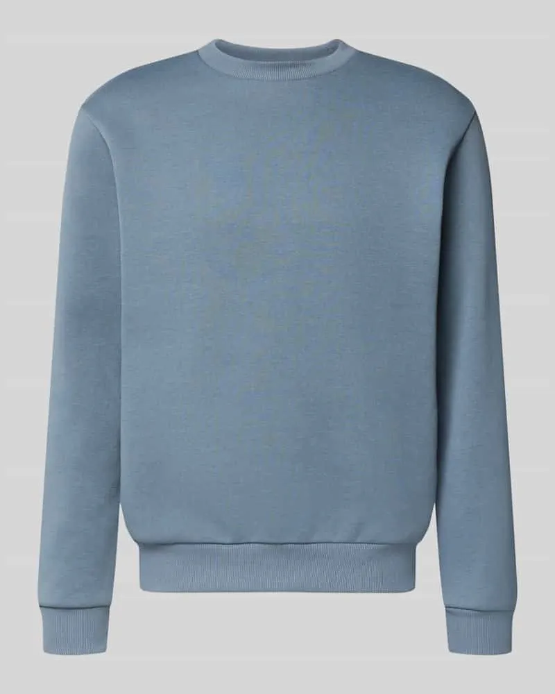Jack & Jones Sweatshirt mit gerippten Abschlüssen Modell 'BRADLEY Jeansblau