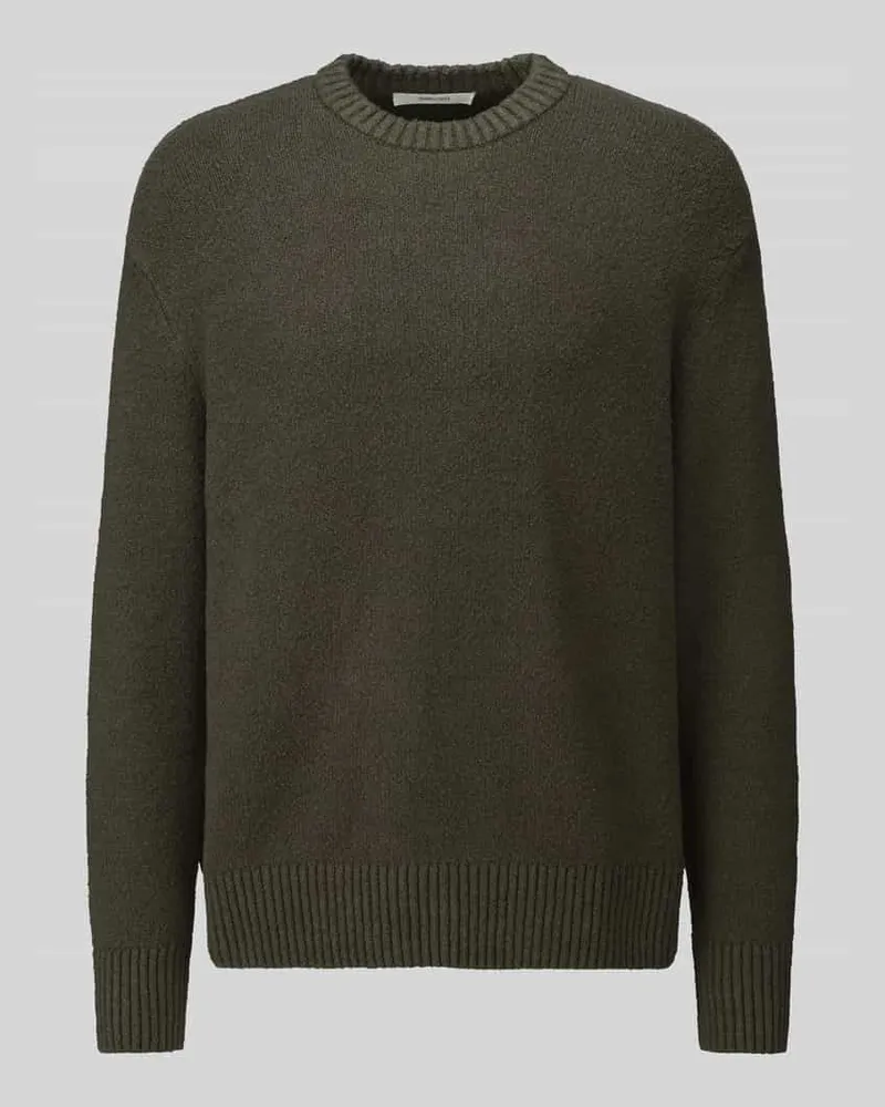 Selected Pullover mit Strukturstrick Dunkelgruen