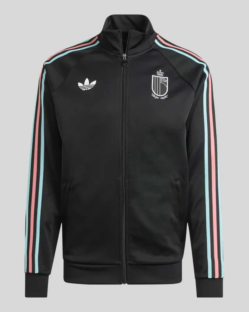 adidas Regular fit Trainingsjacke Belgien mit Baumwoll-Anteil Black