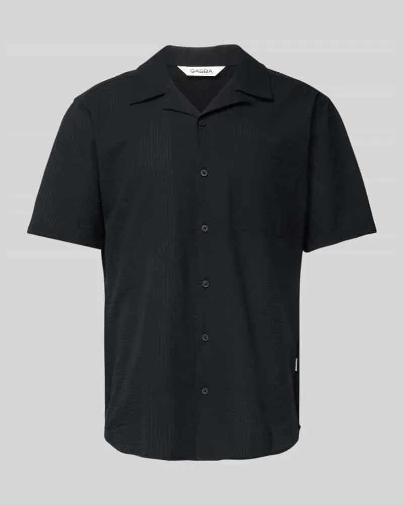 GABBA Regular Fit Freizeithemd mit Label-Detail Modell 'Timo Seer 