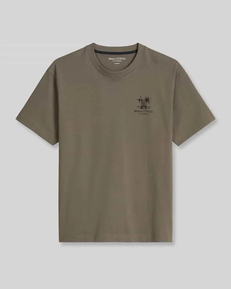 Marc O'Polo Loose Fit T-Shirt aus reiner Baumwolle Mittelgrau