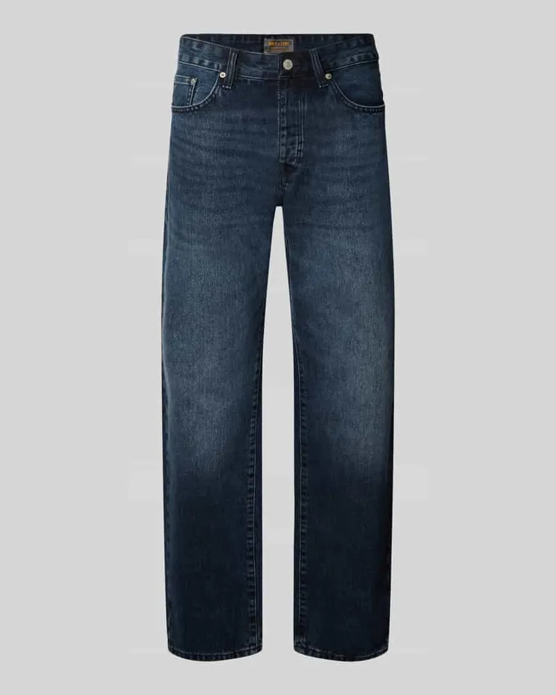 Only & Sons Straight Fit Jeans aus reiner Baumwolle Modell 'EDGE Dunkelblau