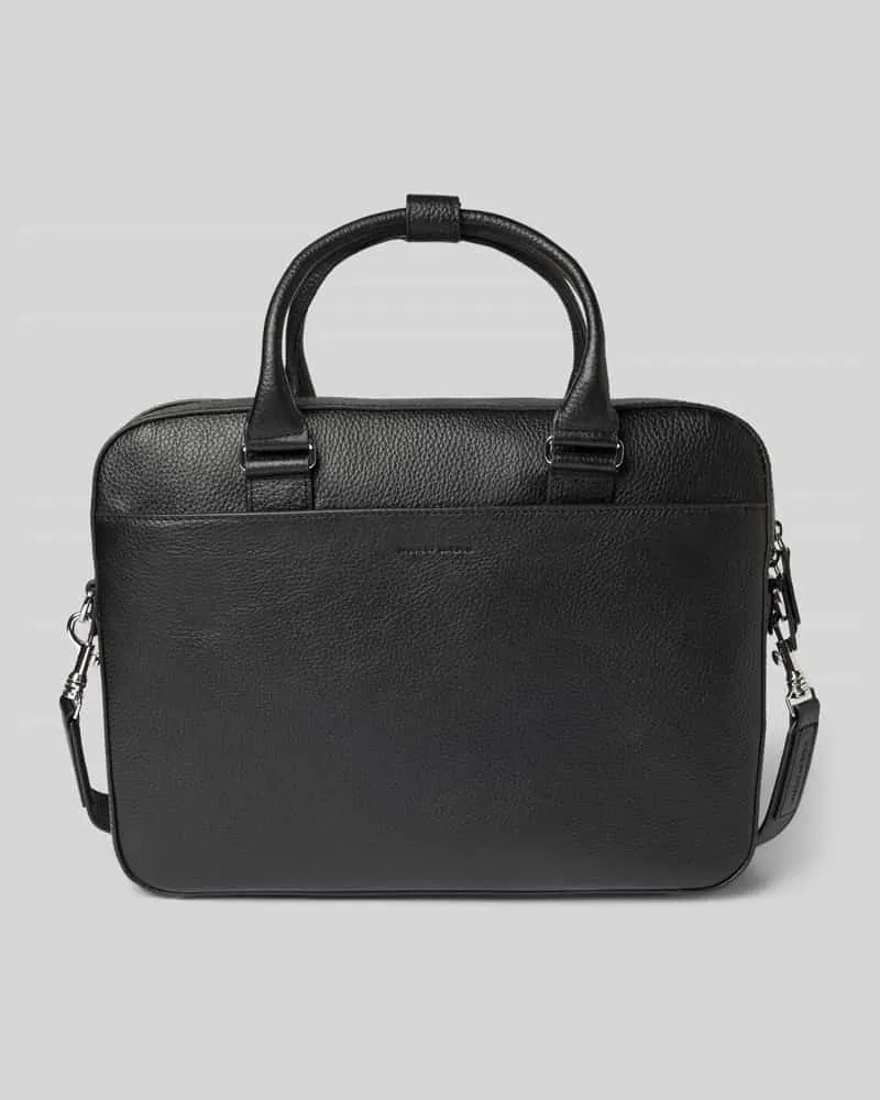 Tiger of Sweden Lederhandtasche mit Label-Prägung Modell 'Bosun 