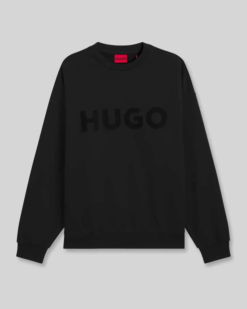 HUGO BOSS Regular Fit Sweatshirt aus reiner Baumwolle Modell 'Dinex Black
