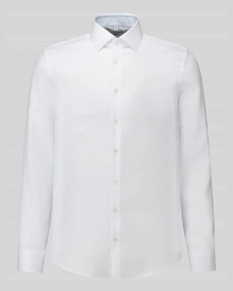 Seidensticker Slim Fit Businesshemd aus reiner Baumwolle Modell 'New Kent Patch Weiss