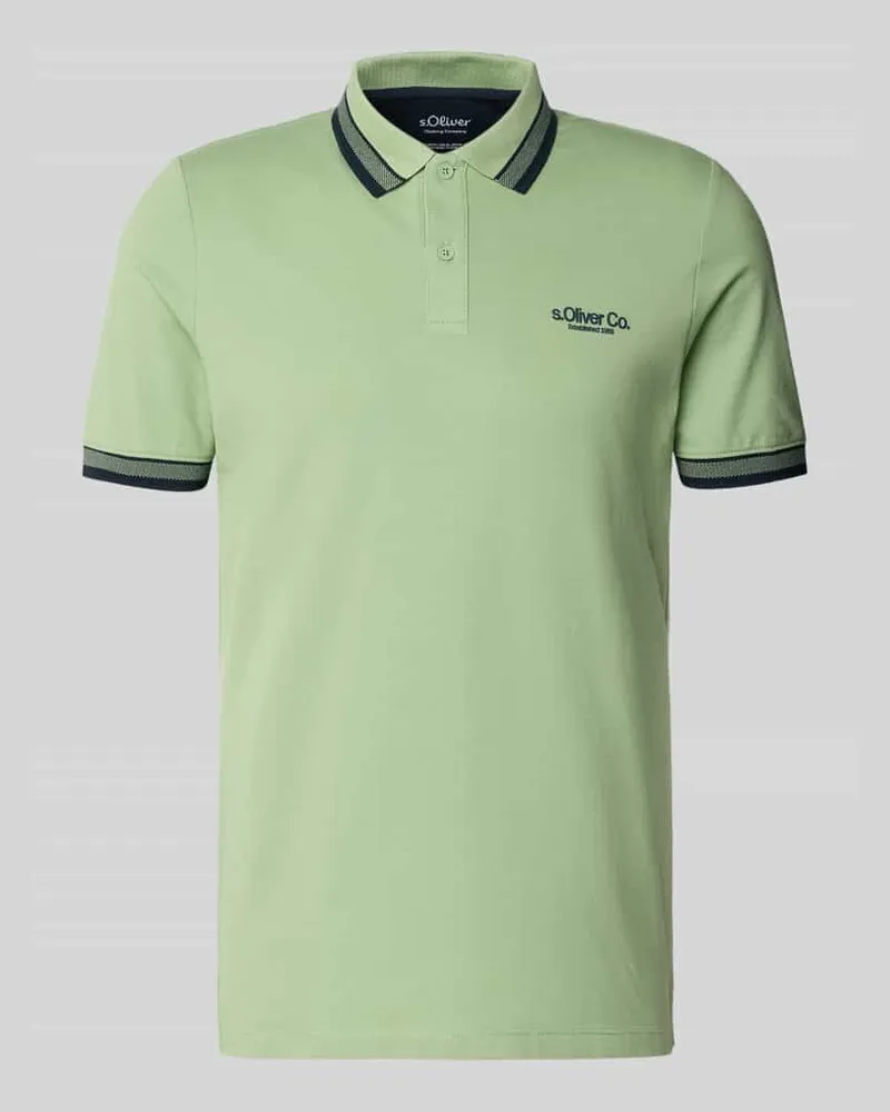 S.Oliver Regular Fit Poloshirt aus Baumwoll-Mix Gruen