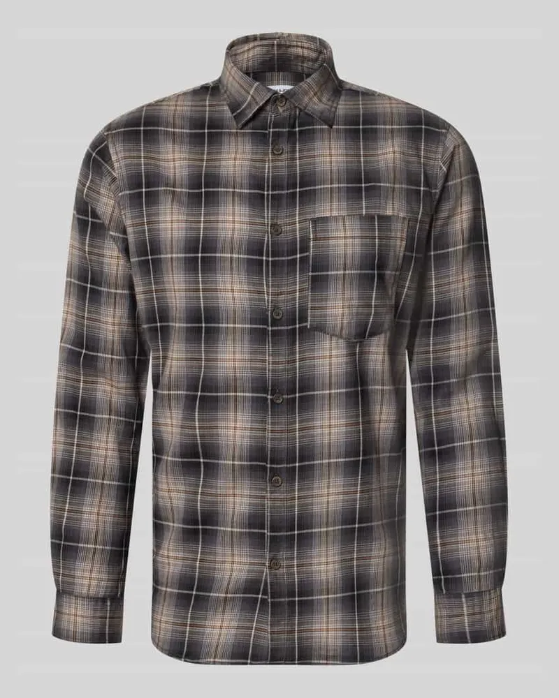 Jack & Jones Slim Fit Freizeithemd aus reiner Baumwolle Modell 'James Black