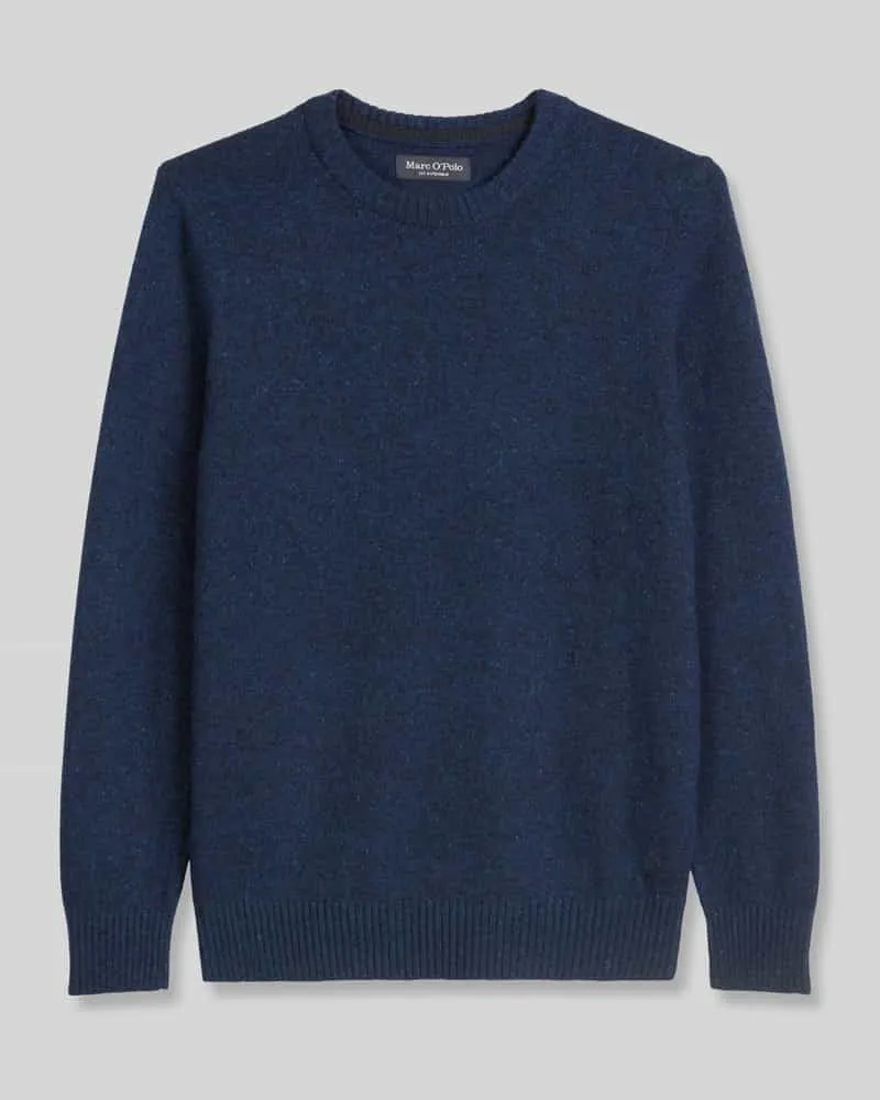 Marc O'Polo Regular Fit Strickpullover aus Woll-Mix Dunkelblau