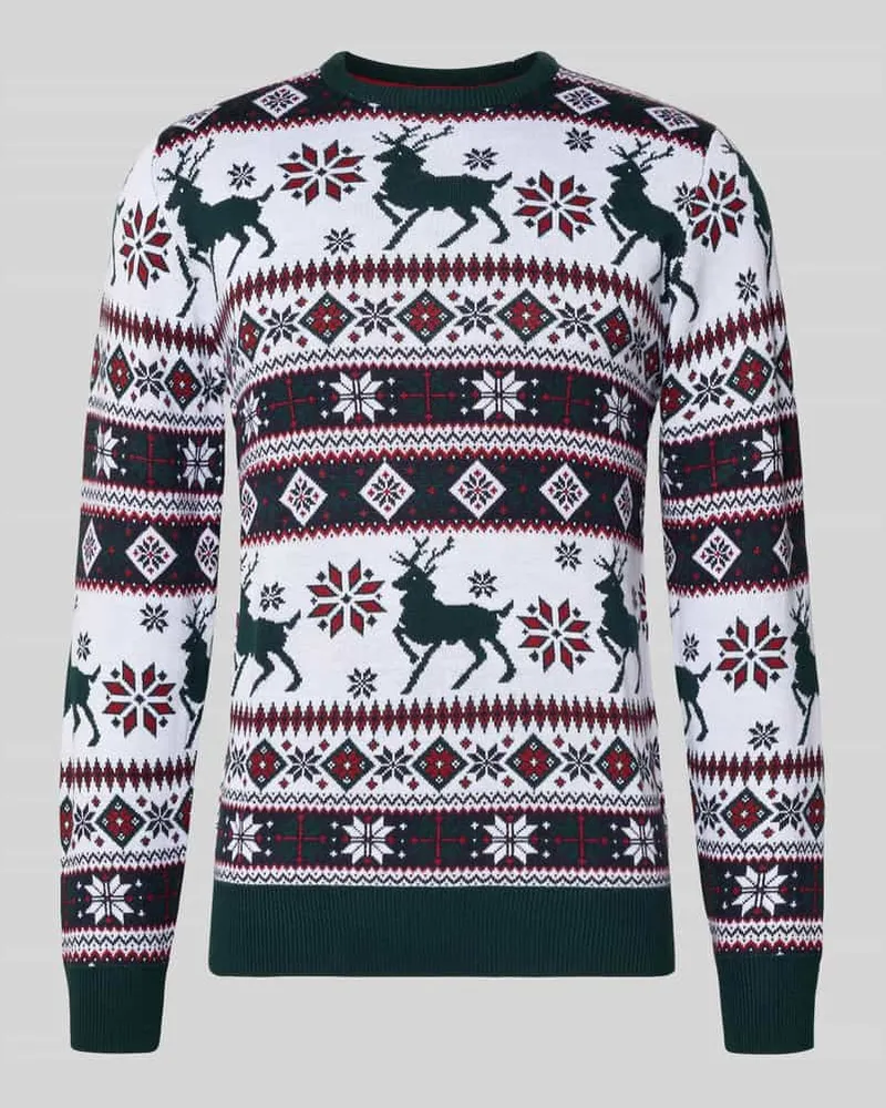 Lindbergh Strickpullover im Allover-Look Weiss