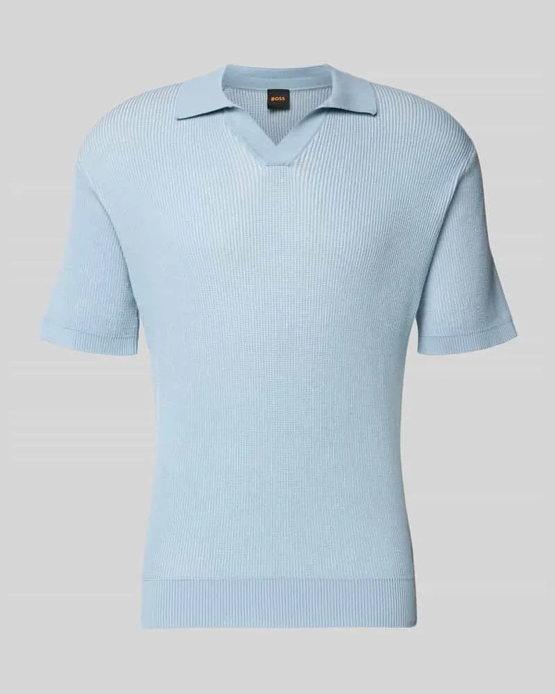 HUGO BOSS Regular Fit Poloshirt aus reiner Baumwolle Modell 'ARAVOLO Hellblau
