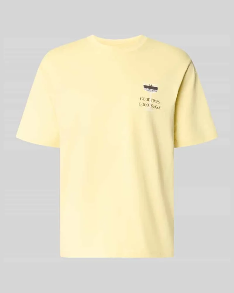 McNeal T-Shirt mit rückseitigem Motiv-Print Hellgelb