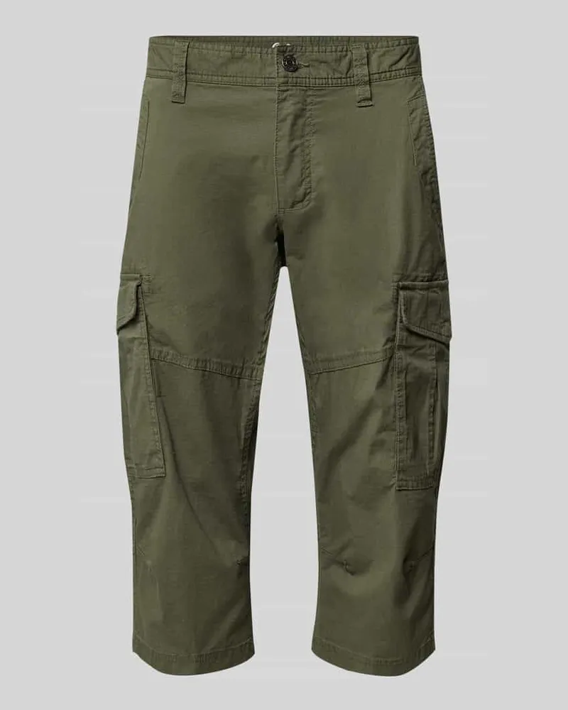 S.Oliver Relaxed Fit Cargoshorts aus Baumwoll-Mix Gruen