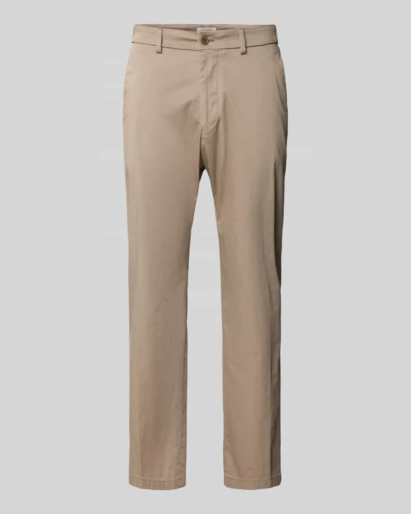 Drykorn Straight Fit Stoffhose mit Eingrifftaschen Modell 'Ajend Dunkelbraun