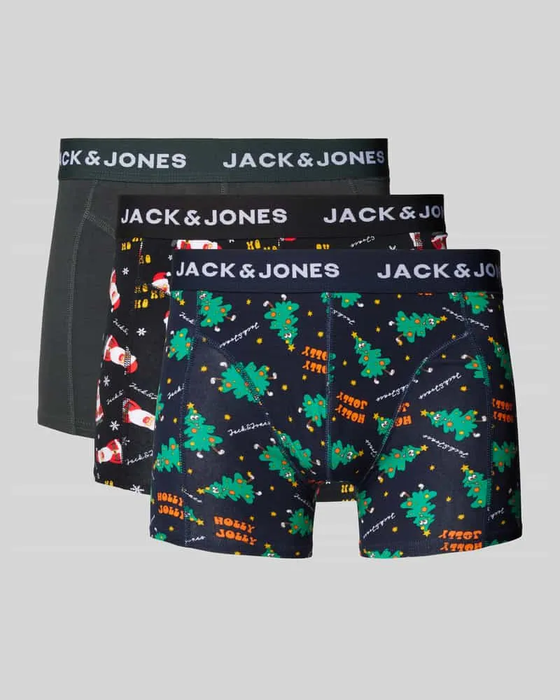 Jack & Jones Trunks mit elastischem Logo-Bund Modell 'HOLLY' im 3er-Pack 