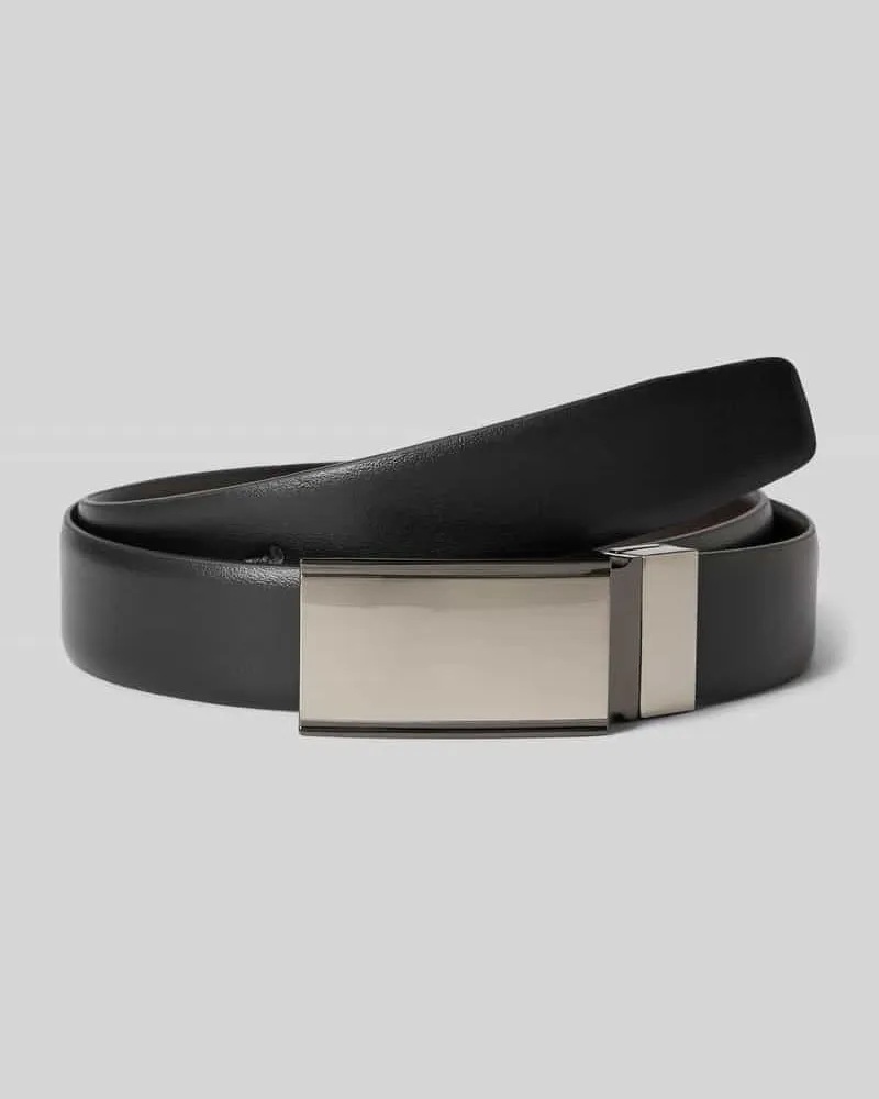 Christian Berg Ledergürtel mit Wendefunktion Black