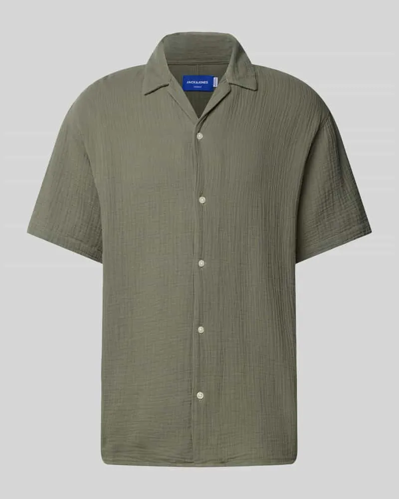 Jack & Jones Relaxed Fit Freizeithemd mit Umlegekragen Schilf