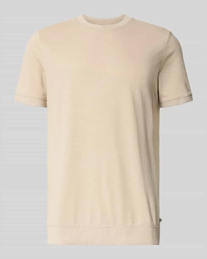 S.Oliver Regular Fit T-Shirt aus Baumwoll-Mix Beige