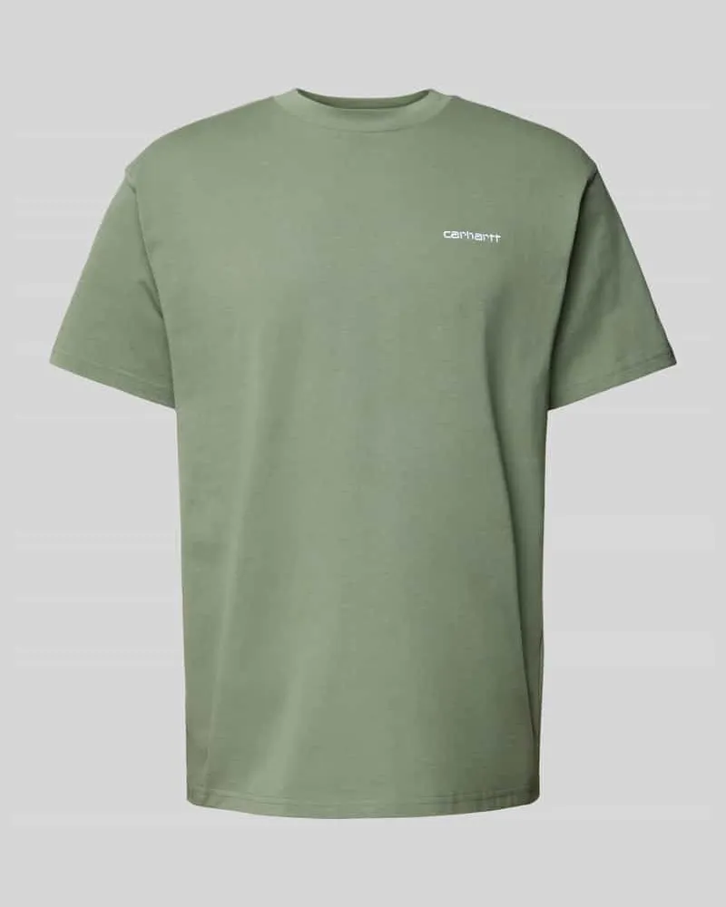 Carhartt WIP T-Shirt mit Label-Stitching Modell 'SCRIPT Oliv