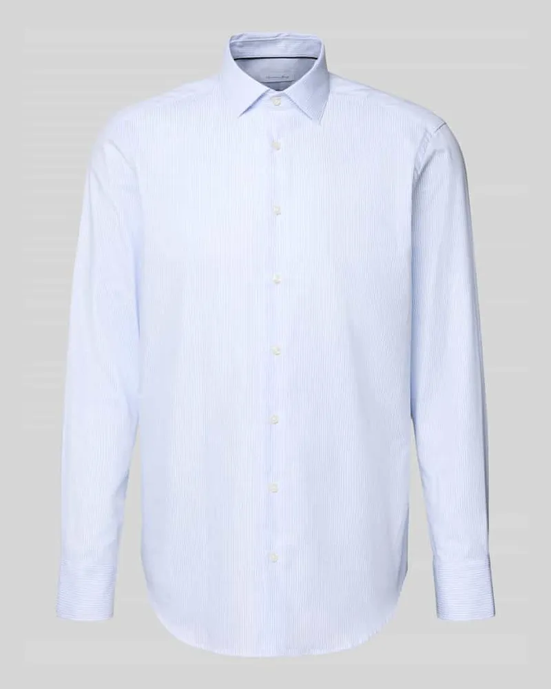 Christian Berg Regular Fit Business-Hemd mit Kentkragen Bleu