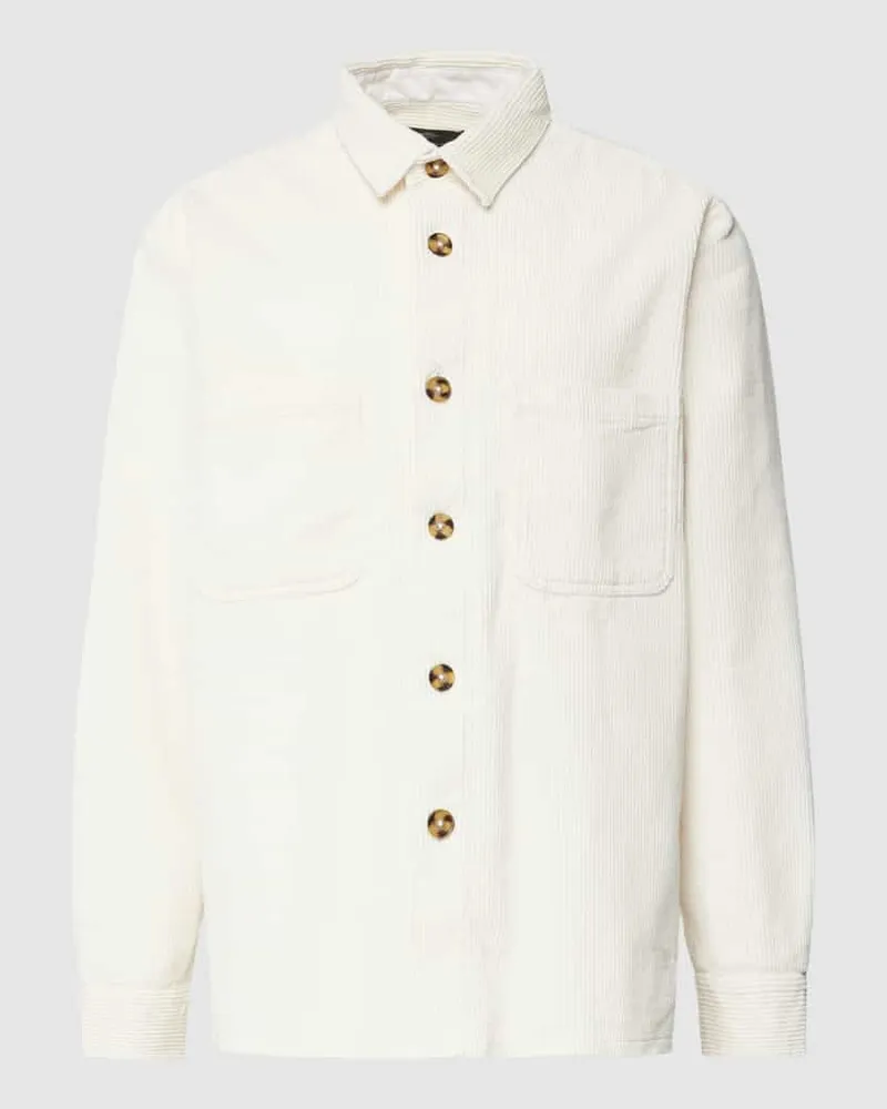 Fynch-Hatton Overshirt aus Cord mit Umlegekragen 