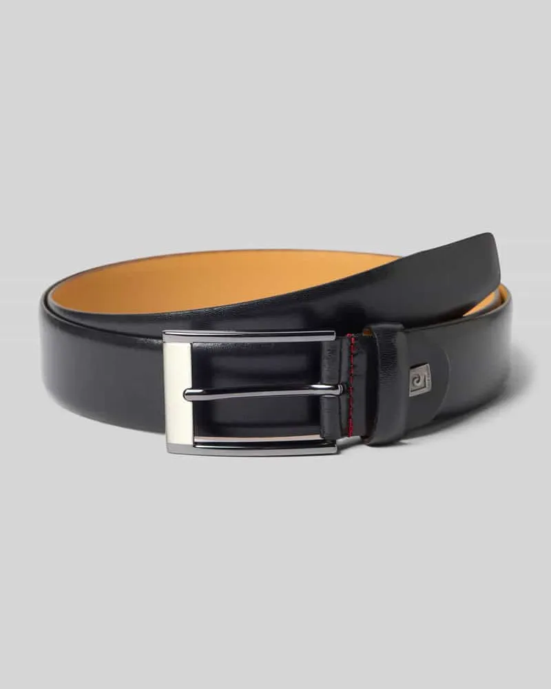 Pierre Cardin Ledergürtel mit Dornschließe Modell 'NAPPA Black
