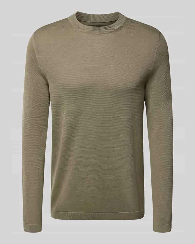 Marc O'Polo Slim Fit Pullover aus reiner Baumwolle  × DFB Travel Collection Taupe