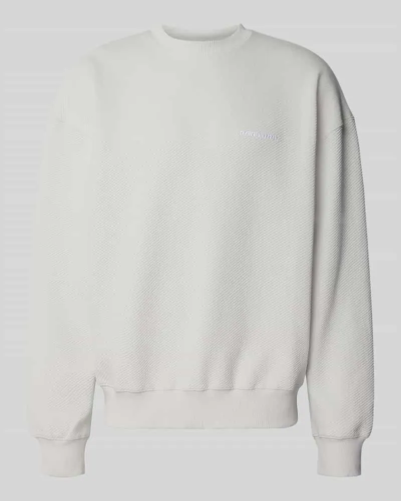 PEGADOR Oversized Fit Sweatshirt mit Logo-Stitching Modell 'Tate Hellgrau