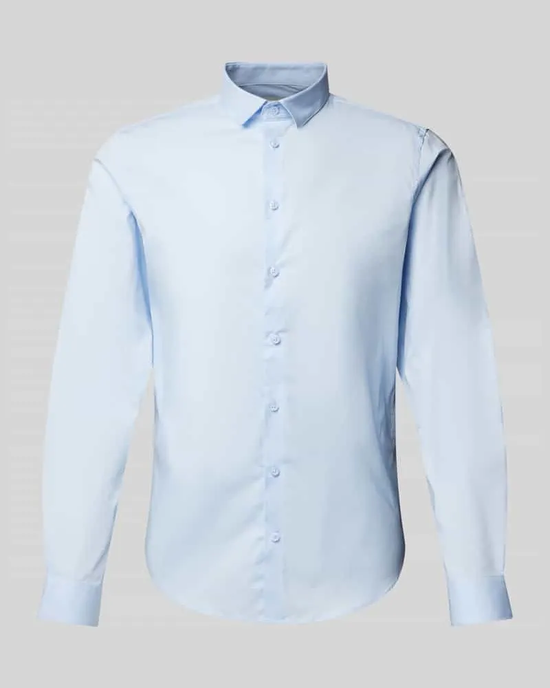 Casual Friday Slim Fit Freizeithemd mit Kentkragen Modell 'Palle Hellblau