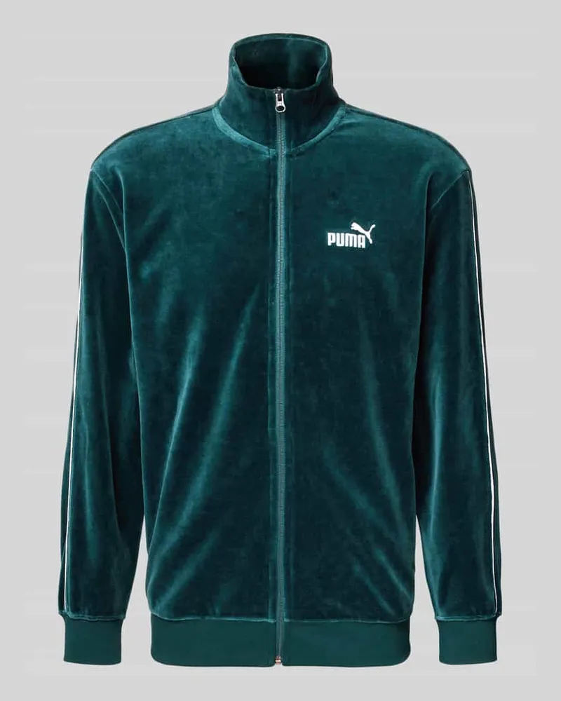 Puma Sweatjacke aus Velours mit Label-Stitching Bottle