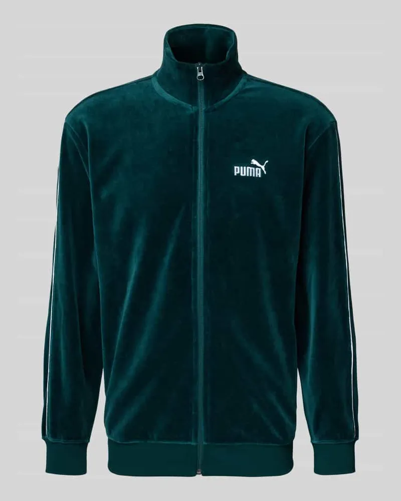 Puma Sweatjacke aus Velours mit Label-Stitching Bottle