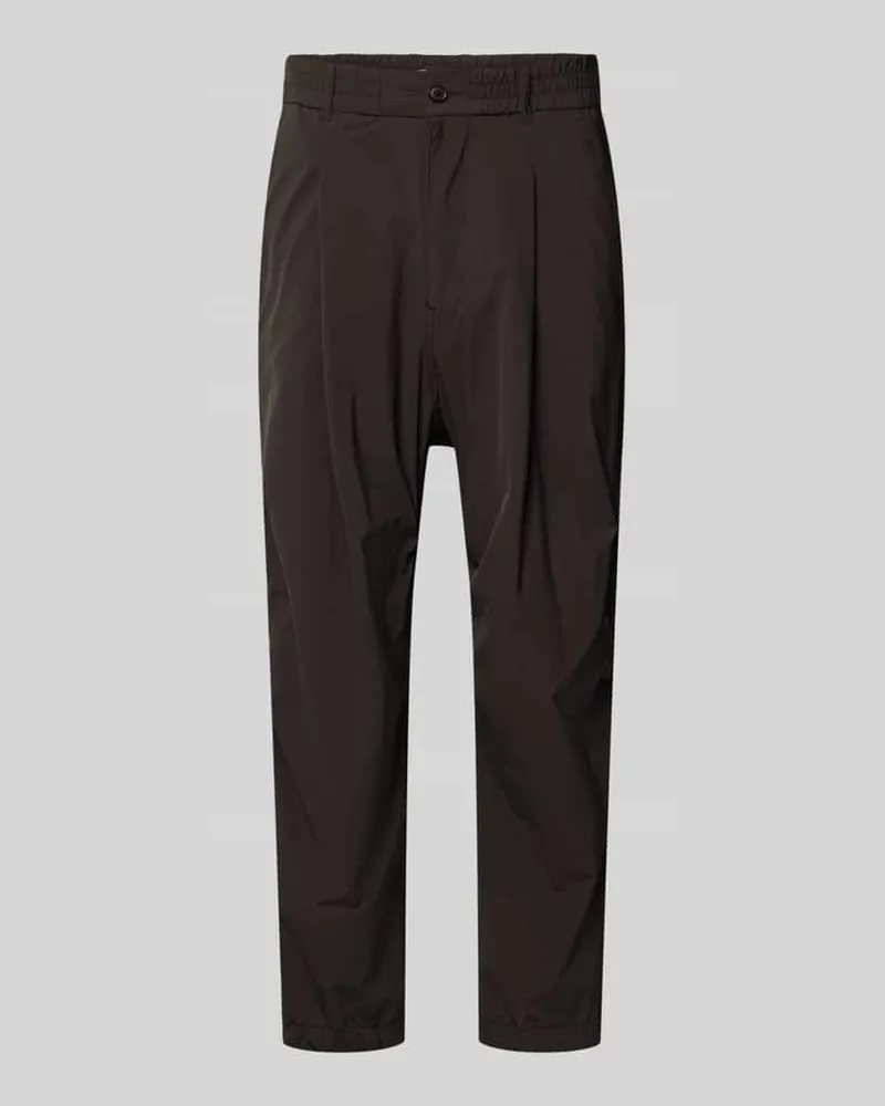 Drykorn Relaxed Fit Hose mit Bundfalten Modell 'Lirog Dunkelbraun