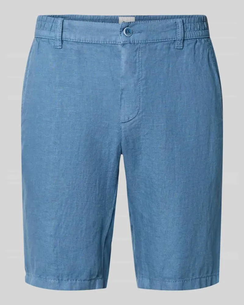 Brax Regular Fit Bermuda aus reinem Leinen Modell 'BALU Blau