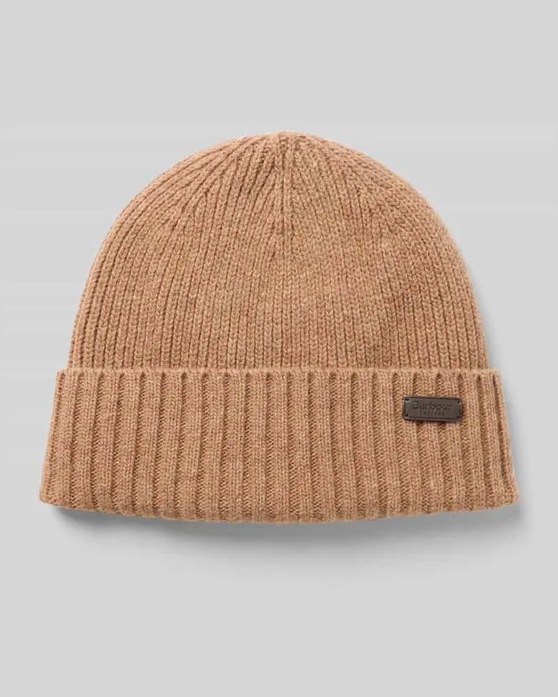 Barbour Beanie aus Woll-Mix Modell 'CARLTON Beige