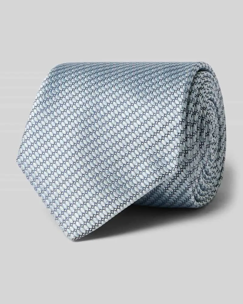 HUGO BOSS Krawatte aus Seide-Mix mit Allover-Muster Marine