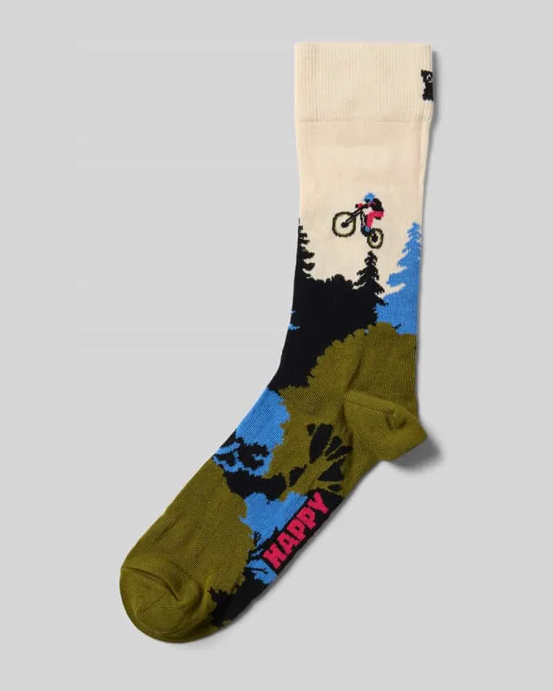 Happy Socks Socken mit Motiv-Stitching Modell 'Mountain Bike 
