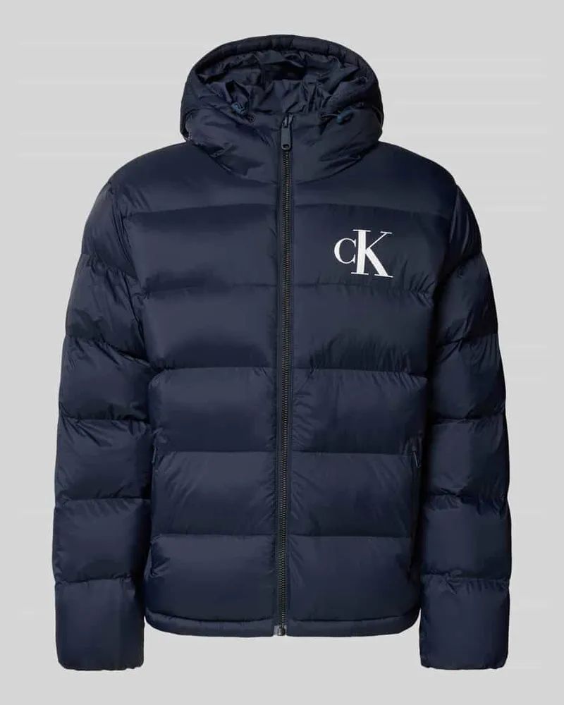 Calvin Klein Regular Fit Steppjacke mit Logo-Print Modell 'Monogram Marine