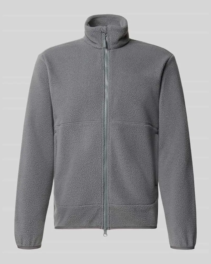 Only & Sons Regular Fit Fleecejacke mit Stehkragen Modell 'JASON Anthrazit