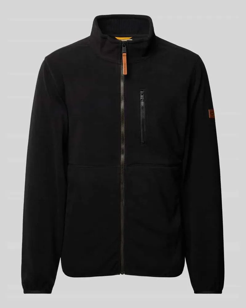 Camel Active Sweatjacke mit Label-Patch Anthrazit