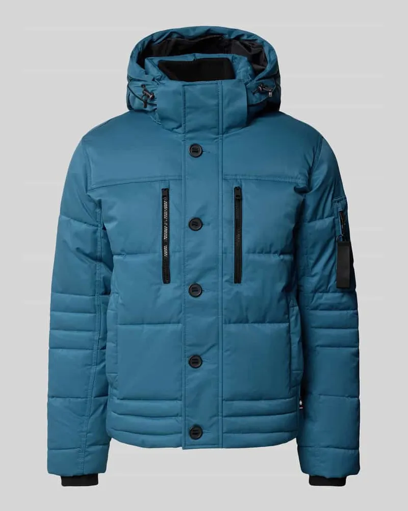 Tom Tailor Regular Fit Steppjacke mit Reißverschlusstaschen Ocean