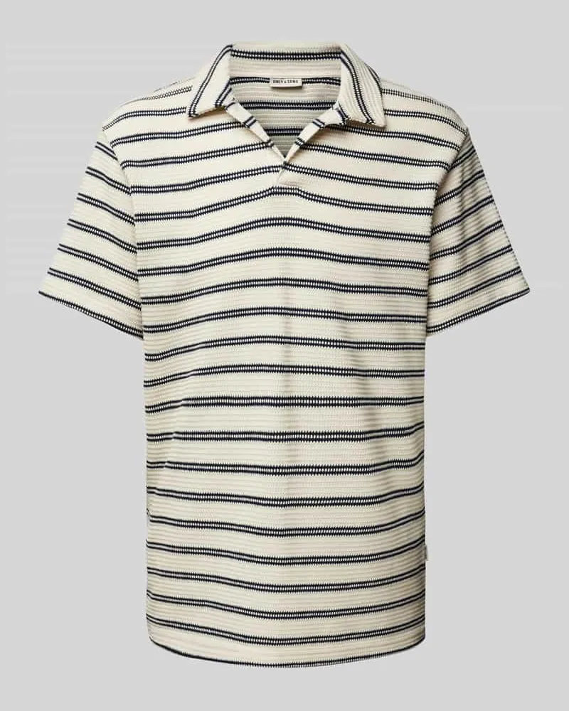 Only & Sons Regular Fit Poloshirt mit Strukturmuster Modell 'IAN 