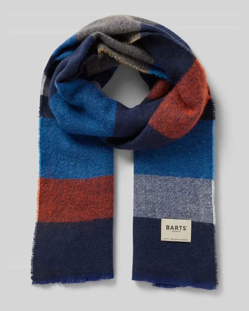 Barts Schal mit Label-Patch Modell 'Anthonie Marine
