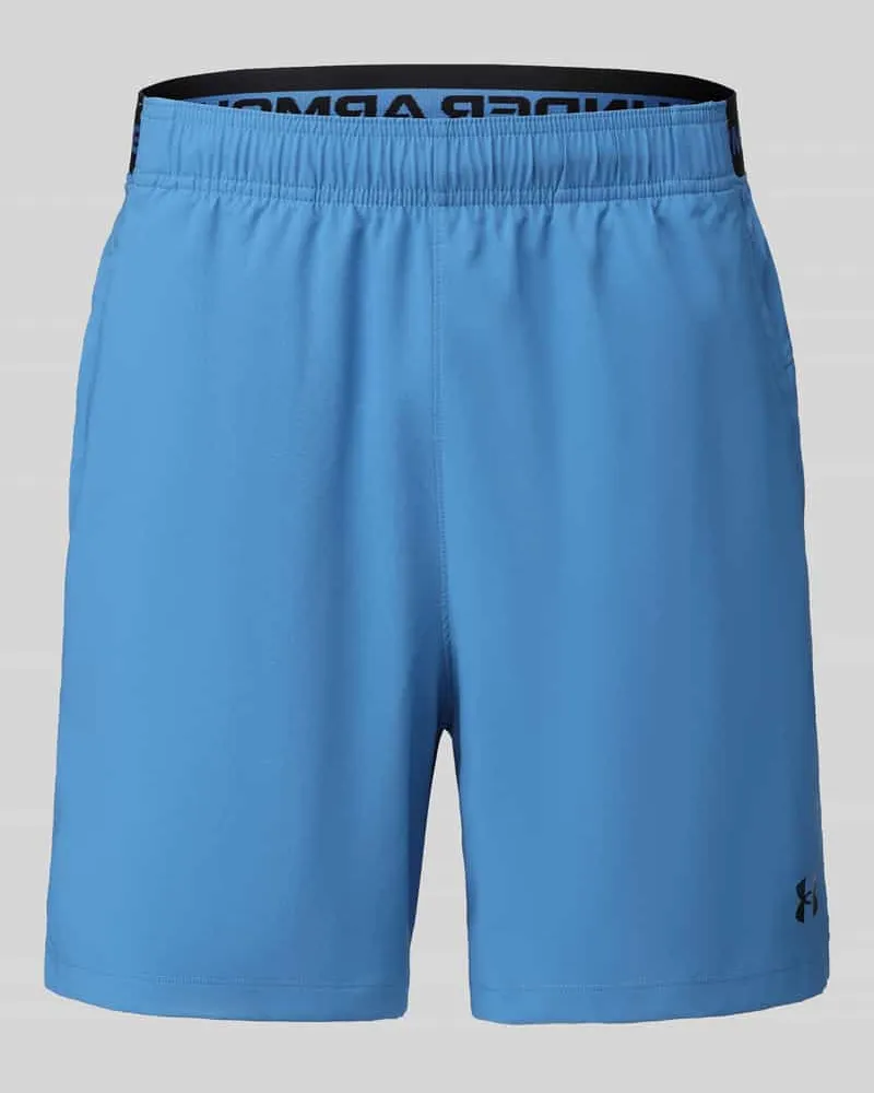 Under Armour Regular Fit Sportshorts mit Logo-Print Rauchblau
