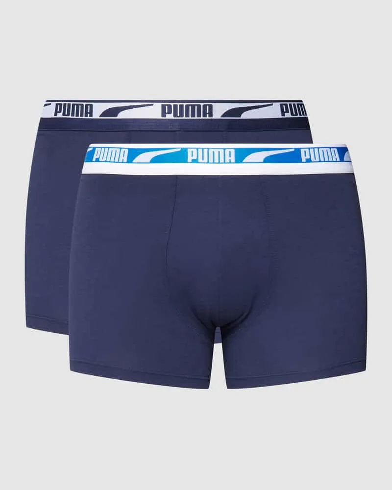 Puma Trunks mit Label-Details im 2er-Pack Marine