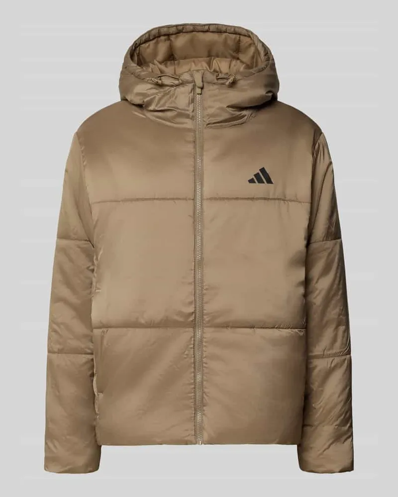 adidas Regular Fit Steppjacke mit Logo-Detail Khaki