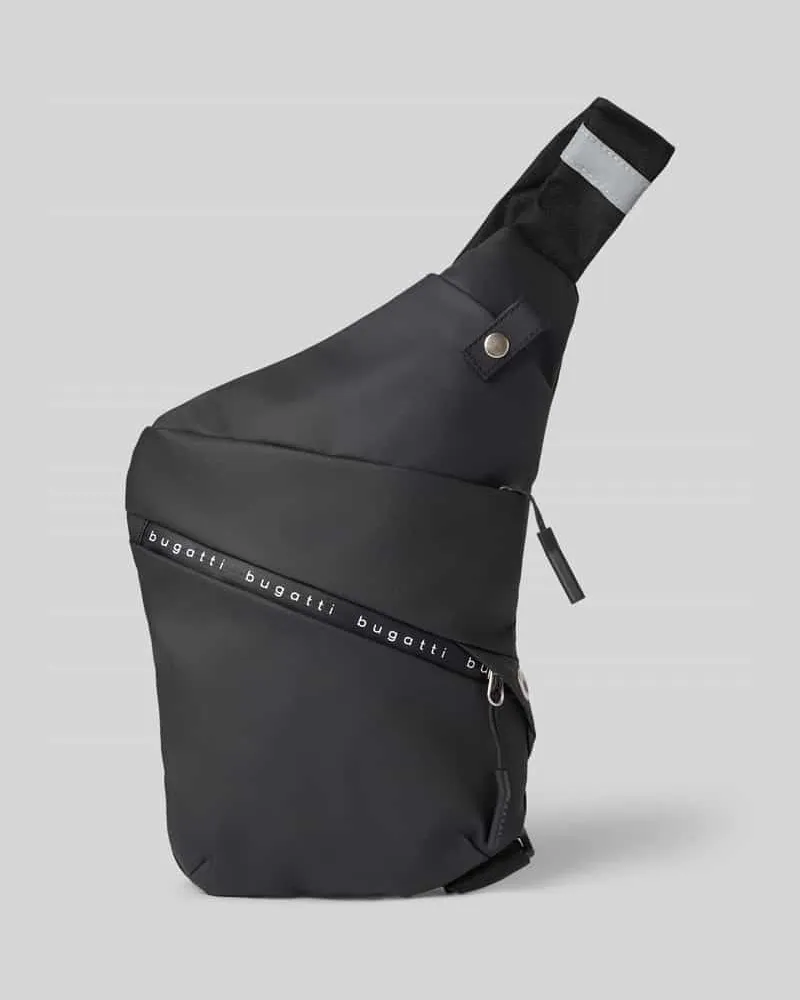 Bugatti Umhängetasche mit Label-Details Modell 'Blanc Delight Body Safe Black