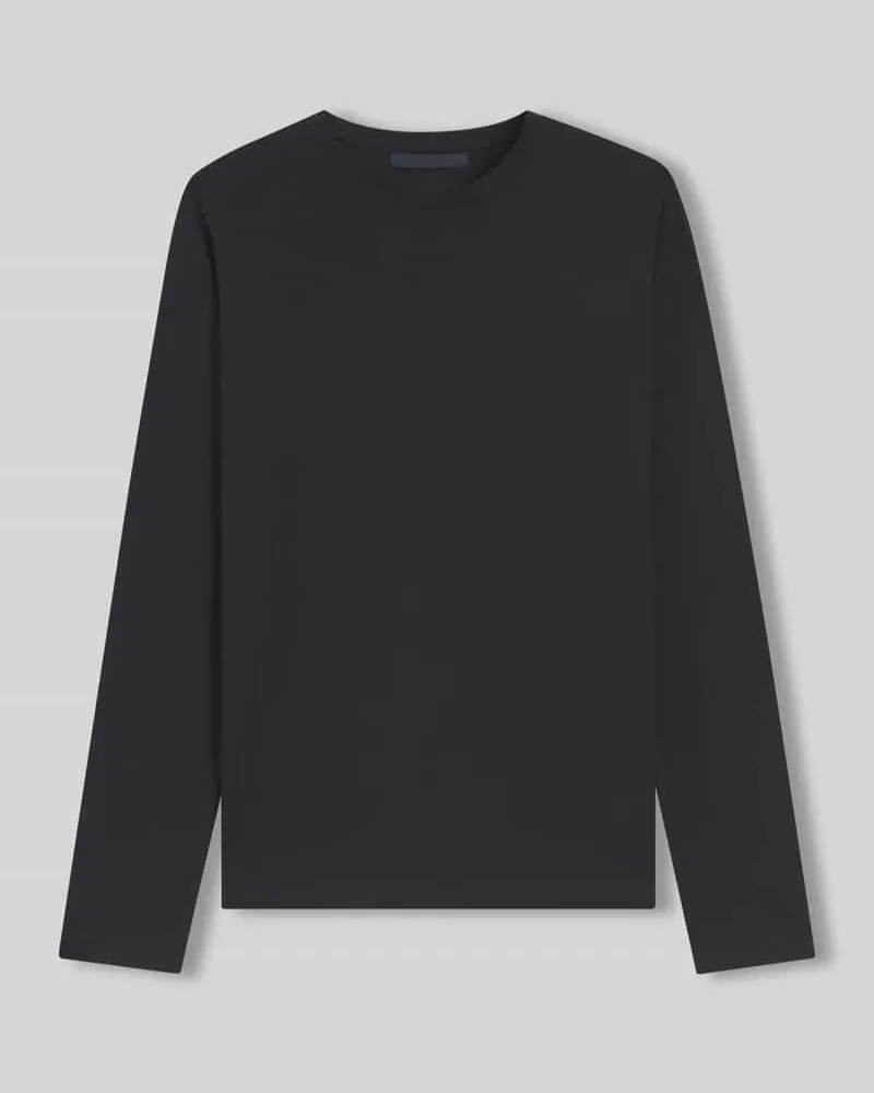 HUGO BOSS Regular Fit Langarmshirt aus reiner Baumwolle Modell 'TOWNLEY 7' - BECKHAM x Marine